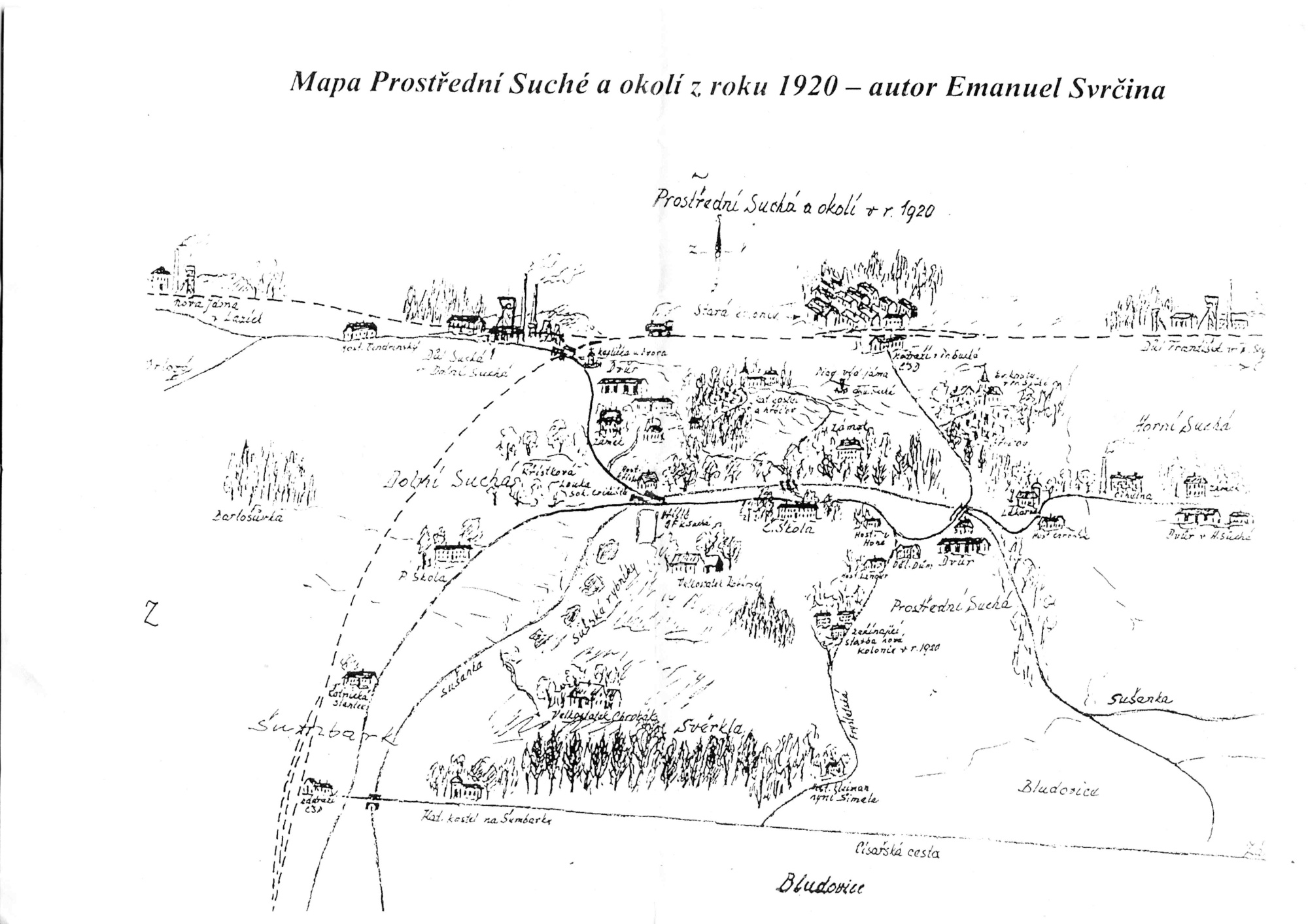 Mapa Suché 1920